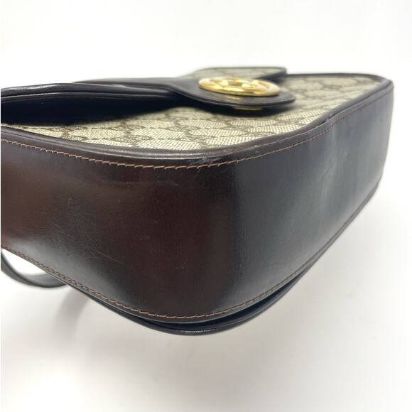 Gucci Vintage GG Monogram Supreme Blondie Top Handle Bag PVC Leather Beige Brown - Picture 10 of 17